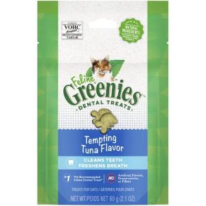 imageGreenies Feline Adult Natural Dental Care Cat Treats Tempting Tuna Flavor 21 oz PouchTuna