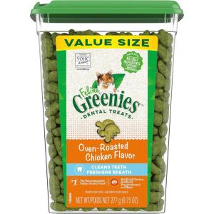 imageGreenies Feline Natural Dental Care Cat Treats Tempting Tuna Flavor 21 oz TubChicken