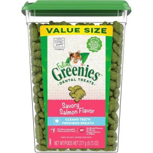 imageGreenies Feline Natural Dental Care Cat Treats Tempting Tuna Flavor 21 oz TubSalmon