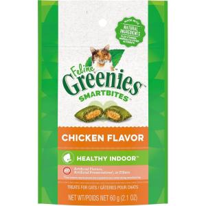 imageGreenies Feline Smartbites Healthy Indoor Natural Treats for Cats Tuna Flavor 21 oz PouchChicken