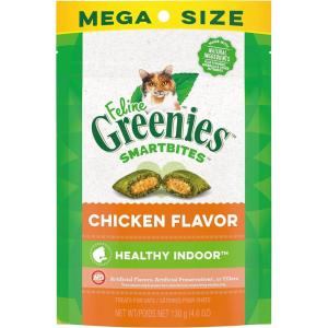 imageGreenies Feline Smartbites Healthy Indoor Natural Treats for Cats Tuna Flavor 46 oz Pouch Pack of 1Chicken