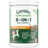 imageGreenies Dog Supplements 8in1 MultiBenefit Chicken Flavor 776 oz Pouch 40 Countbrown