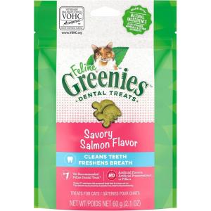 imageFELINE GREENIES Dental Treats Salmon Flavor Mega size 46 ozSalmon