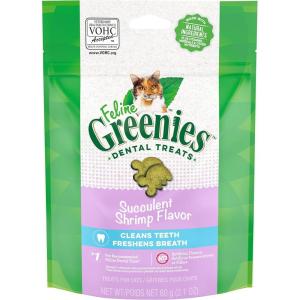 imageFELINE GREENIES Dental Treats Salmon Flavor Mega size 46 ozSucculent Shrimp
