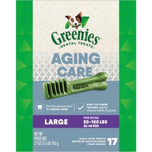 imageGreenies Aging Care Large Natural Dental Care Dog Treats 27 oz Pack 17 Treats