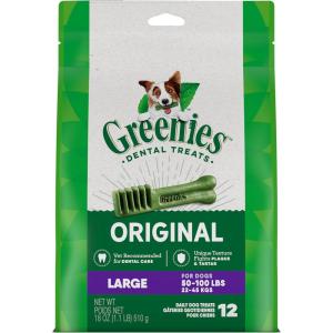 imageGreenies Original Large Natural Dog Dental Care Chews Oral Health Dog Treats 72 oz Pack 48 Treats113 Pound Pack of 1