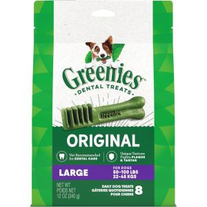 imageGreenies Original Large Natural Dog Dental Care Chews Oral Health Dog Treats 72 oz Pack 48 Treats12 Ounce Pack of 1
