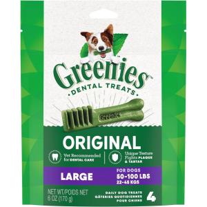 imageGreenies Original Large Natural Dog Dental Care Chews Oral Health Dog Treats 72 oz Pack 48 Treats4 Count Pack of 1