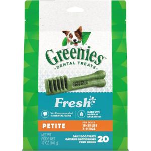 imageGreenies Petite Natural Dental Care Dog Treats Blueberry Flavor 12 oz Pouch 20 TreatsMint