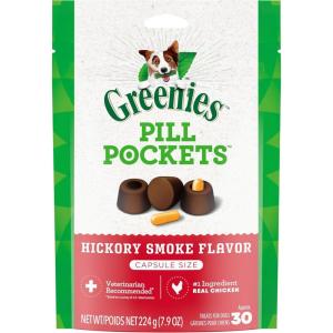 imageGreenies Pill Pockets Large Size Soft Dog Treats for Capsules Hickory Smoke Flavor Made with Natural Ingredients Plus Minerals ampamp Trace Nutrients 158 oz 60 Count Pack of 130 Count Pack of 1