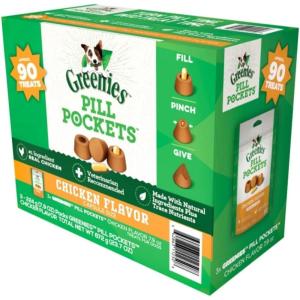 imageGreenies Pill Pockets Large Size Soft Dog Treats for Capsules Hickory Smoke Flavor Made with Natural Ingredients Plus Minerals ampamp Trace Nutrients 158 oz 60 Count Pack of 1148 Pound Pack of 1