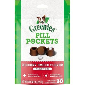 imageGreenies Pill Pockets Small Size Soft Dog Treats for Tablets with Real Peanut Butter Made with Natural Ingredients Plus Minerals ampamp Trace Nutrients 32 oz 30 Count Pack of 1Hickory