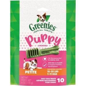 imageGreenies Puppy Petite Size Natural Dental Dog Treats 12 oz Pouch 20 TreatsOriginal