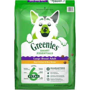 imageGreenies Smart Essentials Adult Large Breed High Protein Dry Dog Food Real Chicken ampamp Rice Recipe 15 lb BagChicken  Rice