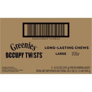 image:imageGreenies Occupy Twists Natural Dog Treats Large Breed Size Chicken Flavor 342 oz Pack 16 Count