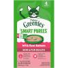 image:imageGreenies Feline Smart Purees Healthy Indoor and Skin amp Fur Health Lickable Cat Treats with Real Chicken with Real Salmon 049 oz Tubes 40 CountSalmon